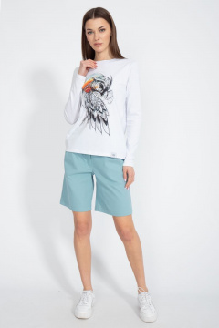 Лонгслив классический из трикотажа хлопка на каждый день Kivviwear 4061.44 - фото 4