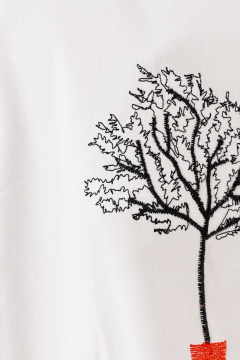 Блузка женская с принтом на пуговицах из хлопка Панда 139840w белый - фото 4