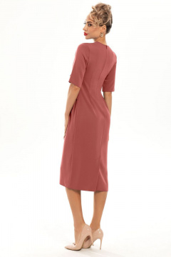 Деловое платье без воротника с нагрудными вытачками Golden Valley 4890 красный - фото 2