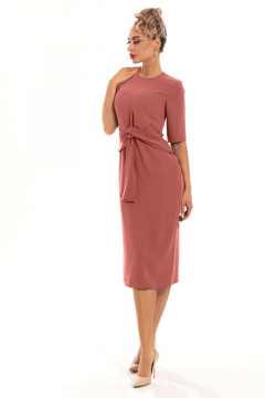 Деловое платье без воротника с нагрудными вытачками Golden Valley 4890 красный - фото 1