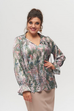 Юбка-карандаш до колена с прорезями и молнией сзади Anelli 1313 бежевый - фото 4