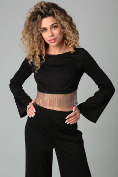 комплект из брюк и топа с тройной отделкой DOGGI 2872 - фото 2