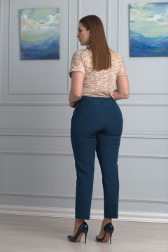 Летний трикотажный топ из мягкого трикотажа цветочного принта Anelli 668 меланж - фото 4