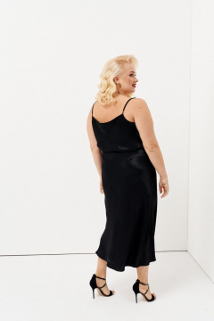 Стильная вязаная юбка миди из вискозы с застежкой сбоку Ketty К-03350 - фото 2