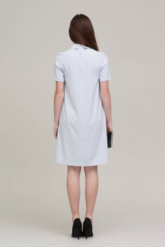 Платье мини летнее А-силуэт, бусины воротник, комфортное Domna 490 светло-серый - фото 2