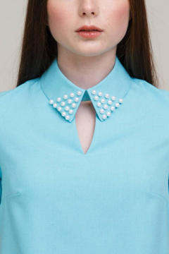 Платье летнее на каждый день, легкое, с длинной длиной Domna 492(164) мятный - фото 3