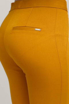 Зауженные брюки леггинсы из текстиля с высокой посадкой Domna 12084(164) шафрановый - фото 2