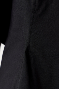 Платье мини из хлопка с пышными рукавами и свободным силуэтом Панда 139083w черный - фото 4