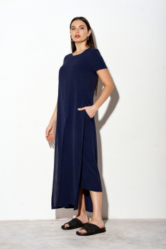 Платье прямого силуэта с втачными рукавами и карманами FOXY FOX 1277 синий - фото 3