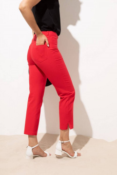 Красные зауженные брюки с шлевками и карманами Femme & Devur 9979 1.12F(164) - фото 5