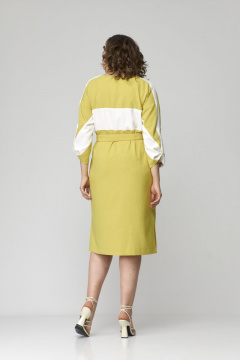 Платье с разрезами и аппликациями на кокетке из текстиля Орхидея 1252 - фото 3