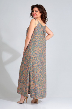 Платье Liona Style 749 зелено-бежевый - фото 2