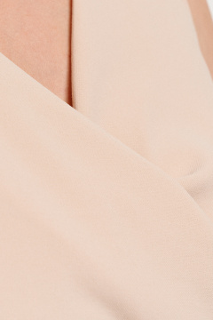 Миди платье с разрезом, V-образным вырезом и стилем нарядный Панда 111480w бежевый - фото 2