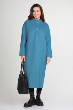 Пальто Michel chic 358 бирюзовый - фото 2