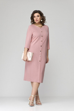 Платье из трикотажа с карманами и разрезом 111 см Орхидея 1219 - фото 5