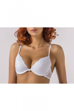 Бюстгальтер белый кружевной с эффектом пуш-ап Verally 209-8 белый - фото 2