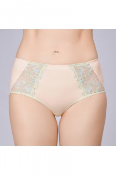 Высокие трусы-слип из эластичного полотна с тесьмой Verally 1178-1 лайм - фото 1