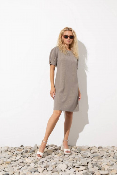 Платье на каждый день бежевое с вытачками и складками Femme & Devur 80160 1.32F(170) - фото 2