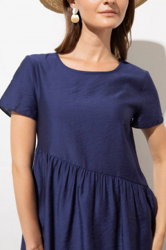 Блуза-тюника из вискозы с коротким рукавом и сборкой Femme & Devur 71068 1.23F(170) - фото 5