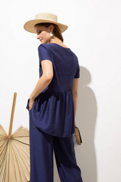 Блуза-тюника из вискозы с коротким рукавом и сборкой Femme & Devur 71068 1.23F(170) - фото 3