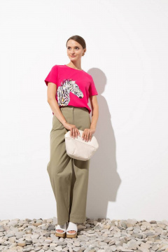 Джемпер с печатью из хлопка и трикотажа, прямой крой Femme & Devur 30724 1.43F(170) - фото 5