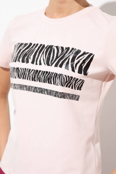 Джемпер с печатью из хлопка и трикотажа, прямой крой Femme & Devur 30727 1.14F(170) - фото 3