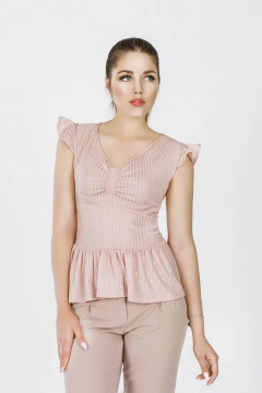 Блуза приталенного силуэта с V-образным вырезом S. Veles 62-53 - фото 1