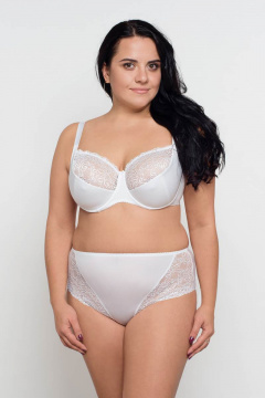 Трусы высокие из эластичного трикотажа с кружевом Milady 219 1.5 - фото 1