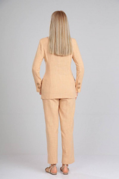 Костюм бежевый 2-ка из хлопка с пуговицами и карманами Gamma Gracia 451 бежевый - фото 5