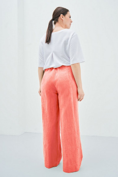 Брюки свободного кроя из льняной ткани с карманами Art Ribbon M3813B_2 - фото 4