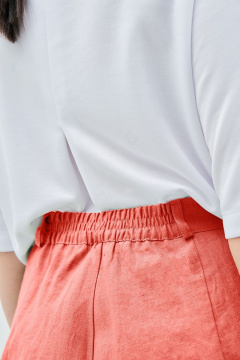 Брюки свободного кроя из льняной ткани с карманами Art Ribbon M3813B_2 - фото 3