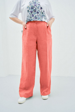 Брюки свободного кроя из льняной ткани с карманами Art Ribbon M3813B_2 - фото 1