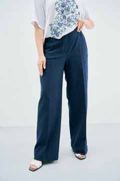 Свободные брюки из льна с карманами на каждый день Art Ribbon M3813B_3 - фото 1