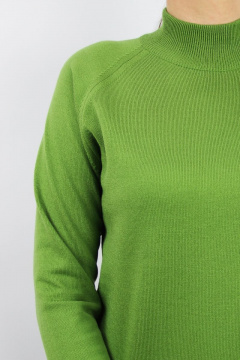 Свитер прямой крой из трикотажа с двойной стойкой воротника Полесье С3316-15 5С1754-Д43 170,176 васаби - фото 3