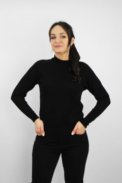 Демисезонный вязаный свитер с двойной стойкой воротником Полесье С3316-15 5С1754-Д43 170,176 ежевика - фото 2