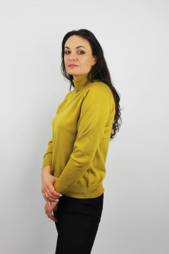 Свитер прямой из трикотажа с высоким воротником Полесье С3433-17 7С1582-Д43 158,164 листопад - фото 2