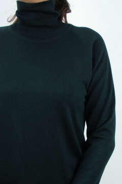 Демисезонный вязаный свитер реглан с высоким воротником Полесье С3433-17 7С1582-Д43 170,176 т.нефрит - фото 3