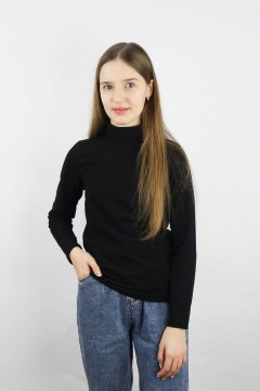 Свитер хлопковый демисезонный полуприлегающий Полесье С9002-15 5С1952-Д43 158,164 черный - фото 1