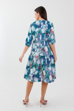 Платье с ярким принтом и воланами, свободный силуэт Anelli 833 тюльпан - фото 3