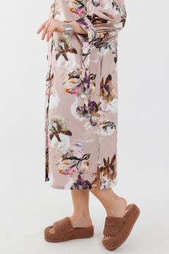 Платье с кружевными рукавами, вставками и принтом для ежедневного образа Anelli 1126 ирисы - фото 5