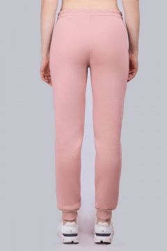 Брюки из футера с начесом и высокой посадкой для отдыха Verally 447-2 пудра - фото 2