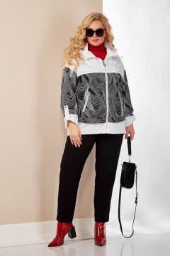 Куртка демисезонная прямого фасона с кокеткой и капюшоном Shetti 2117 белый - фото 1