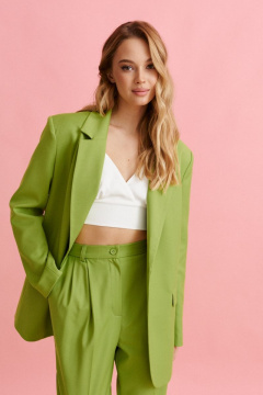 Брюки из костюмной ткани с зауженной посадкой и карманами ANNETE A348/1 - фото 3