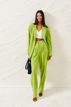 Брюки из костюмной ткани с зауженной посадкой и карманами ANNETE A348/1 - фото 2