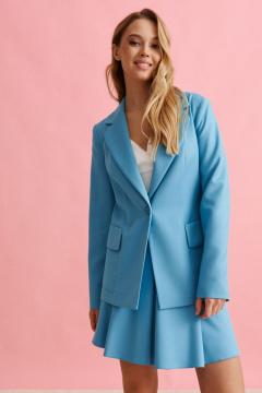 Жакет прилегающий из легкого полотна с застежкой на петлю пуговичку ANNETE A5144 - фото 1