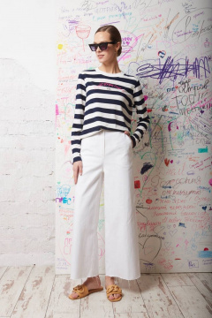 Брюки из хлопкового джинса с карманами и пуговицами DAVYDOV 9147 - фото 1