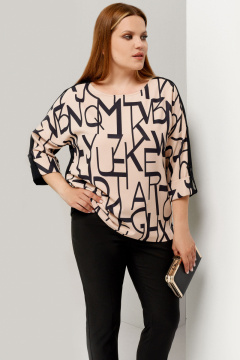 Блуза Панда 127340w черный - фото 1