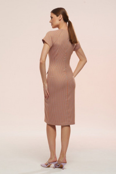 Мультиколор платье с пуговицами и облегающим силуэтом Ларс Стиль 754 - фото 4