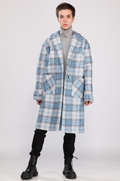 Пальто свободного кроя на каждый день из шерсти и ткани Angelina & Сo 777 - фото 1