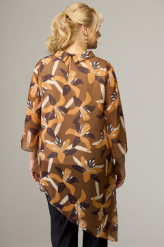 Элегантная удлиненная блуза из шифона с асимметричным низом Angelina & Сo 797 - фото 4